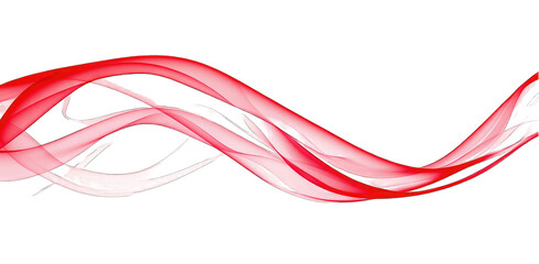 Poster - Abstract red and white flowing design