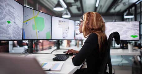 Poster - Young Black Woman Monitor Real Estate Properties