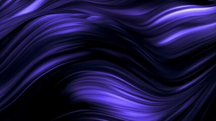 Poster - Abstract dark purple flowing waves, elegant and smooth curves