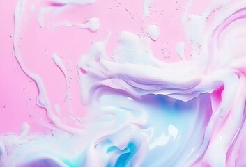 Poster - Swirling pastel hues create an abstract, dreamlike texture