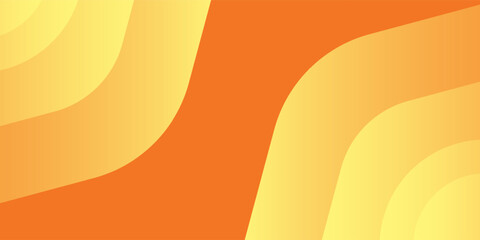Poster - Abstract colorful orange and yellow gradient waves background simple modern abstract design