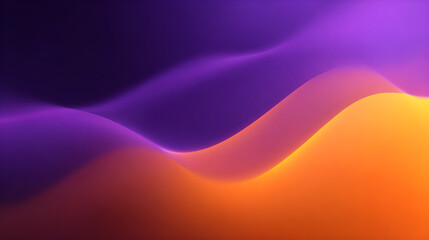 Poster - Abstract background with flowing purple and orange waves creating a dynamic visual effect