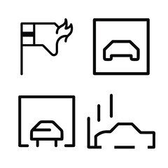 Wall Mural - a vector set of furniture icons symbolizing office equipment like printers and beds for web and busi