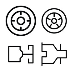Wall Mural - glossy round eye target icon set for web business design