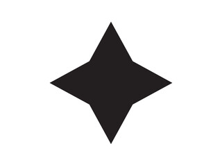 Wall Mural - vector isolated four point star decorative text mark symbol infographics colorless black and white o