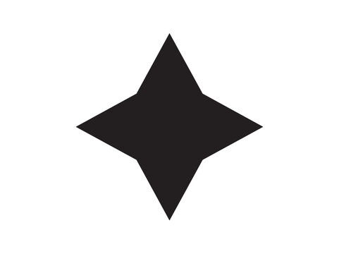 vector isolated four point star decorative text mark symbol infographics colorless black and white o