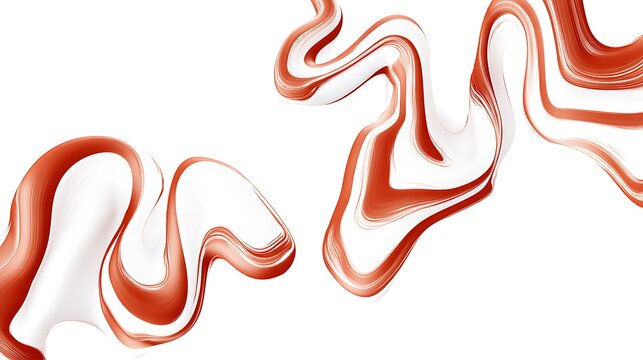 Flowing terracotta and white abstract design