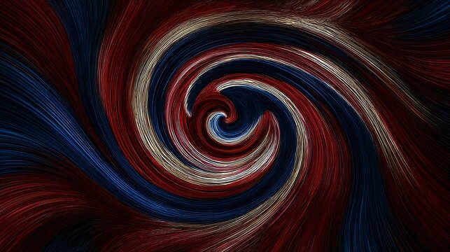 Swirling colorful lines abstract digital art