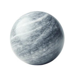 Aufkleber - A polished sphere exhibiting swirling gray and white patterns against stark black background space.