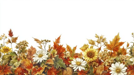 Poster - A vibrant floral mix in the watercolor garden creates a cheerful atmosphere