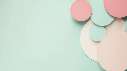 Poster - Pastel Circle Abstract Art: Serene Minimalist Design