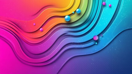 Poster - The abstract background of a teal hue is adorned with groovy blob shapes, perfect for designing headers, posters, or banners