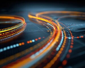 Poster - Abstract digital data visualization