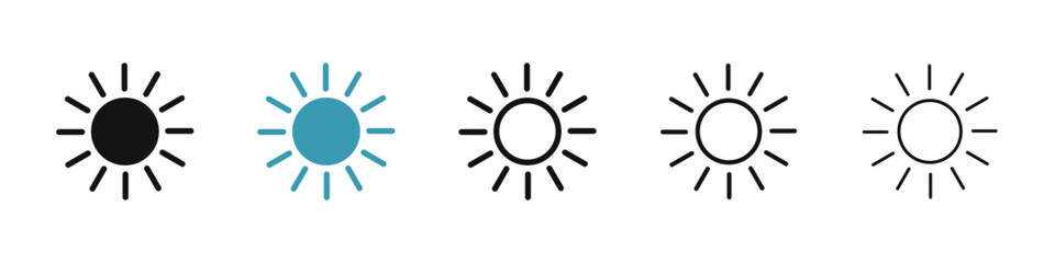 Poster - Sun icon illustration vector symbol set