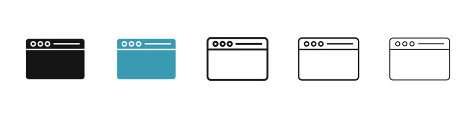Poster - Browser icon illustration vector symbol set