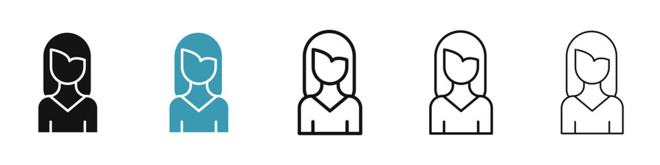 Poster - Woman icon illustration vector symbol set