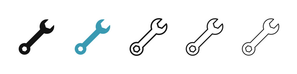 Poster - Wrench icon illustration vector symbol set