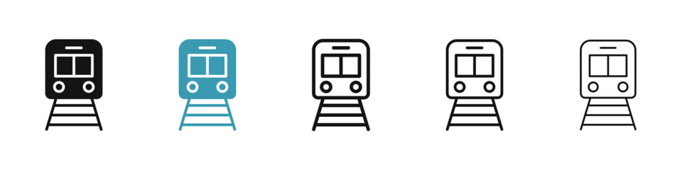 Poster - Train icon illustration vector symbol set