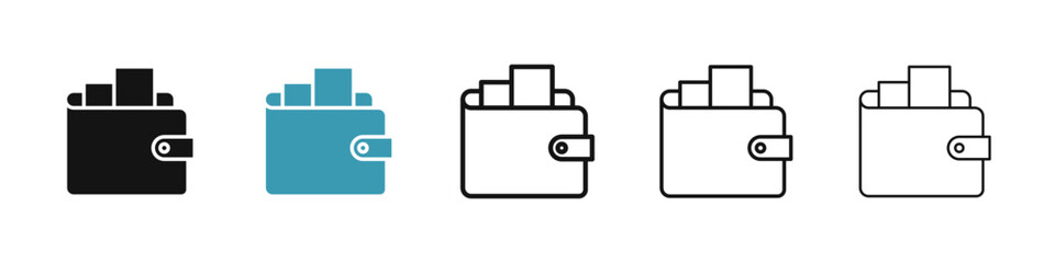 Poster - Wallet icon illustration vector symbol set