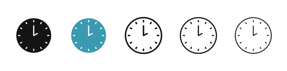 Poster - Time clock icon illustration vector symbol set
