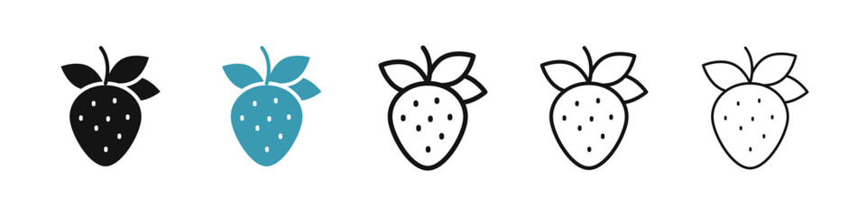 Poster - Strawberry icon illustration vector symbol set