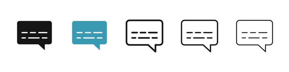 Poster - Subtitles icon illustration vector symbol set