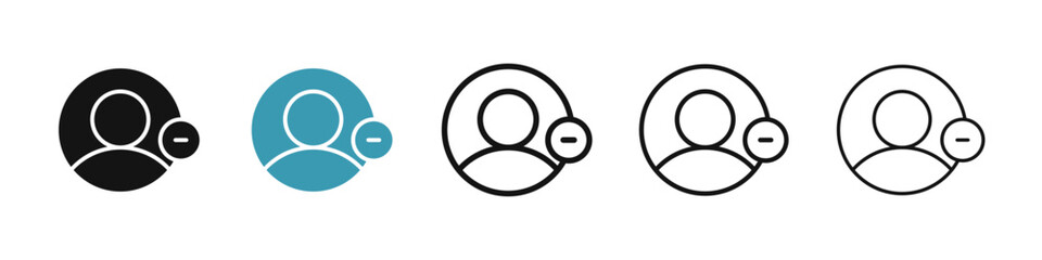 Poster - Remove user icon illustration vector symbol set