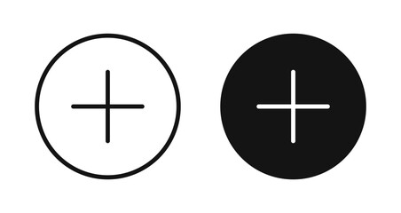 Poster - Plus icon illustration vector symbol set