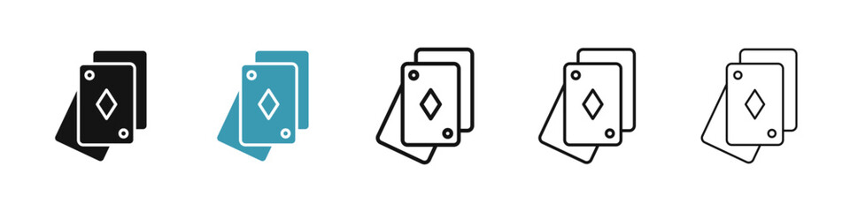 Poster - Playing cards icon illustration vector symbol set