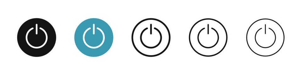 Poster - Power icon illustration vector symbol set