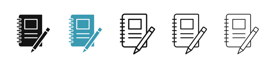 Poster - Notebook icon illustration vector symbol set