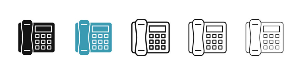 Poster - Office phone icon illustration vector symbol set