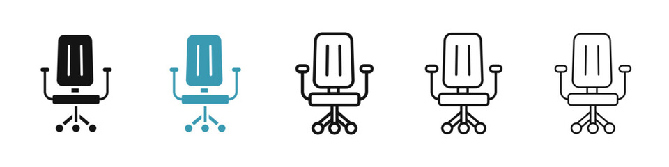 Poster - Office chair icon illustration vector symbol set