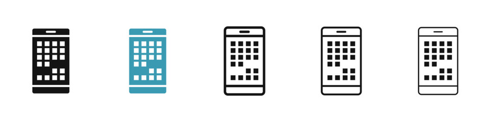 Poster - Mobile notch icon illustration vector symbol set