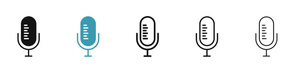 Poster - Microphone icon illustration vector symbol set