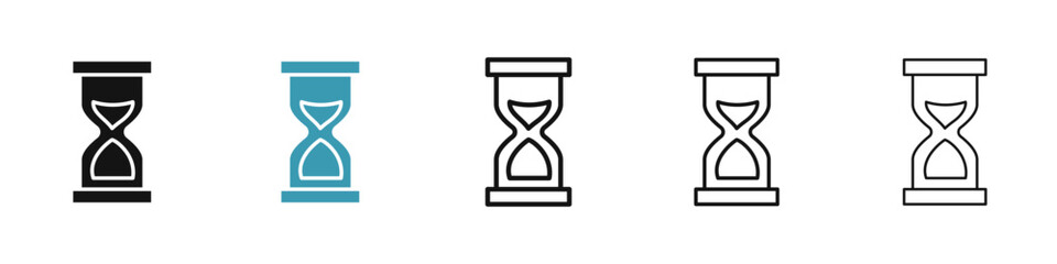 Poster - Hourglass icon illustration vector symbol set