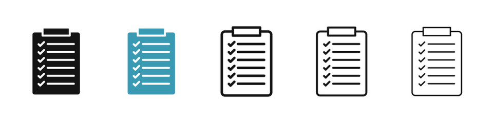 Poster - list check icon illustration vector symbol set