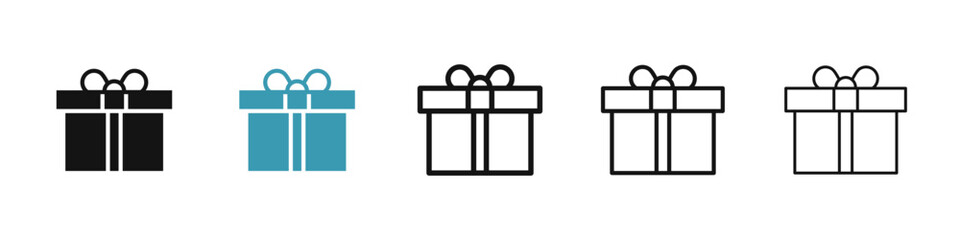 Poster - Gift icon illustration vector symbol set