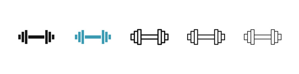 Poster - Gym icon illustration vector symbol set