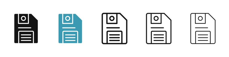 Poster - Floppy disk icon illustration vector symbol set