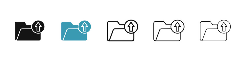 Poster - Folder upload icon illustration vector symbol set