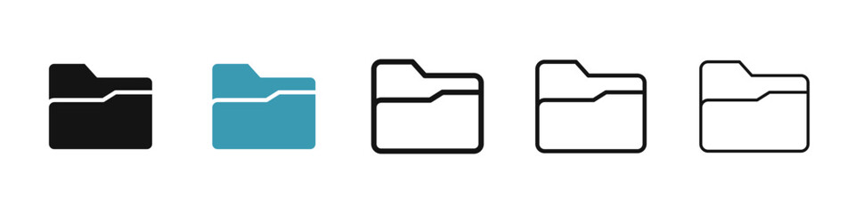 Poster - Folder icon illustration vector symbol set