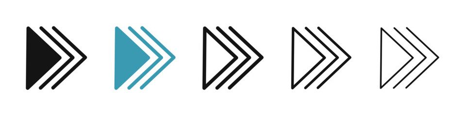 Poster - Forward icon illustration vector symbol set