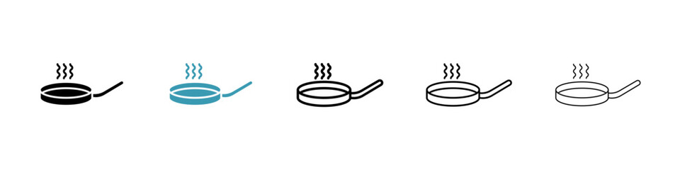 Poster - Frying pan icon illustration vector symbol set