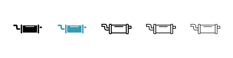 Poster - Exhaust pipe icon illustration vector symbol set