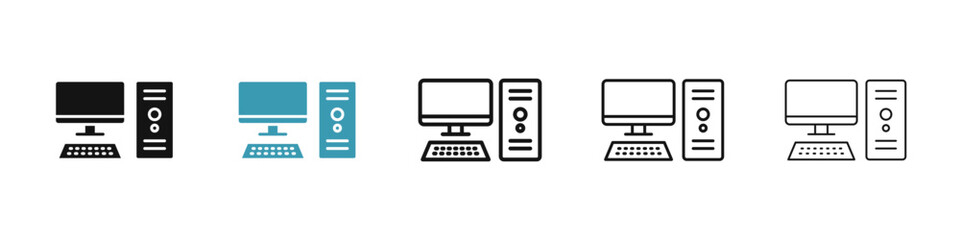 Poster - Computer icon illustration vector symbol set