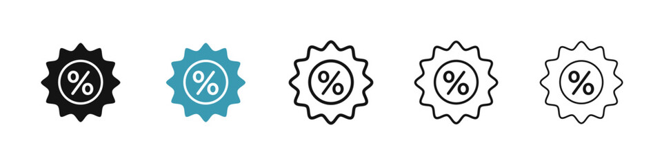 Poster - Discount icon illustration vector symbol set