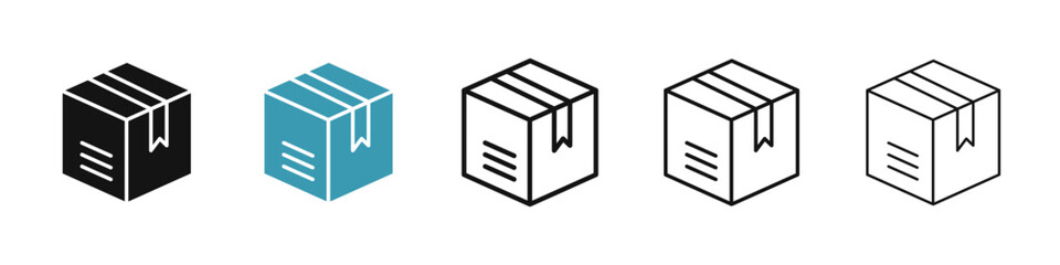 Poster - box icon illustration vector symbol set