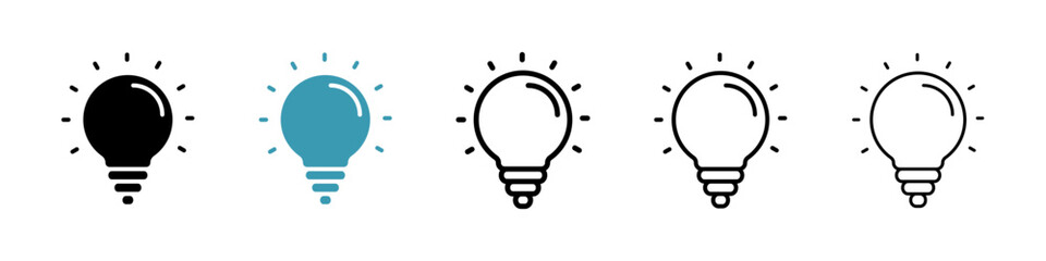 Poster - Bulb icon illustration vector symbol set