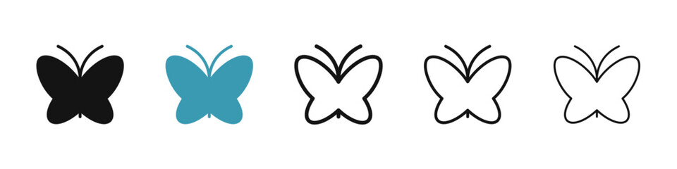 Poster - Butterfly icon illustration vector symbol set